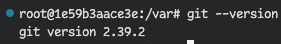 Imagen donde muestra el comando git --version para linux