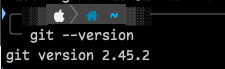 Imagen donde muestra el comando git --version para mac